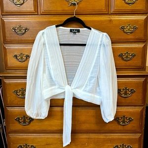 Lulu’s Front Tie Sheer Top